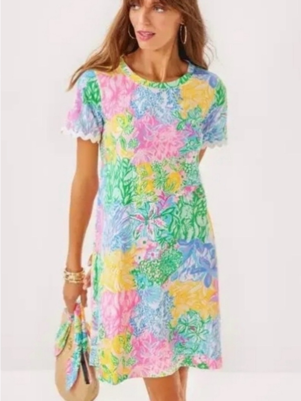 Lilly Pulitzer Cody Short Sleeve Dress in "Multi Bright
Delight Patch."